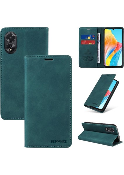 Oppo A38 4g Pu Deri Manyetik Koruyucu Folyo Cüzdan Için Kılıf (Yurt Dışından)