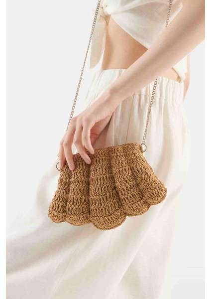 Zincirli Hasır Çanta Standart Renk Y2281317_089