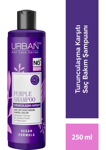 URBAN Care Turunculaşma Karşıtı Mor Saç Bakım Şampuanı-250 ML-Vegan-UV Koruma