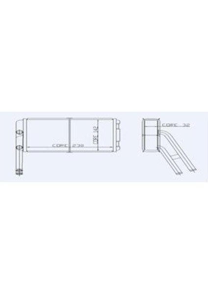 Kalorifer Radyatörü T12-T15 2.5 Klimasız 230X142X32 2 Sıra Pa Sistem