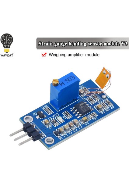 Wavgat BF350-3AA Gerinim Ölçer Bükülme Sensörü Modülü Y3 Tartı Amplifikasyon Modülü Arduino Için Dijital Sensör Biyosensör Karışımı (Yurt Dışından)