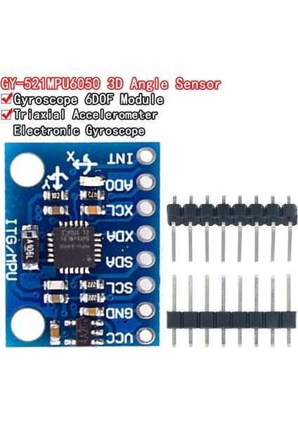 1 Takım Iıc I2C GY-521 MPU-6050 MPU6050 3 Eksen Analog Jiroskop Sensörleri + Ivmeölçer Modülü Arduino Için Pimleri ile 3-5 V Dc (Yurt Dışından)