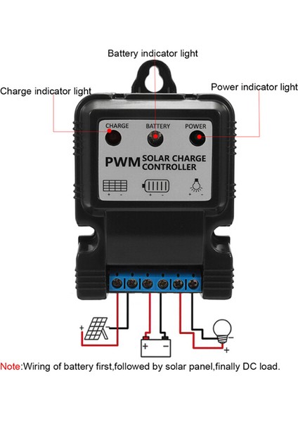 Adet 6V 12V 10A Otomatik Güneş Paneli Şarj Regülatörü Pil Şarj Cihazı Regülatörü Pwm (Yurt Dışından)