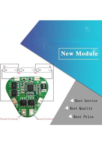 3s 12V 18650 Lityum Pil Koruma Levhası 11.1V 12.6V Aşırı Şarj Aşırı Deşarj Koruması 8A 3 Hücre Paketi Li-Ion Bms Pcm Pcb (Yurt Dışından)