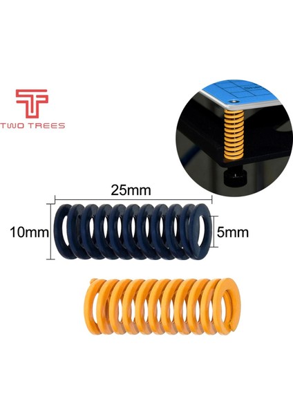 10 Adet 4/1 Adet 3D Parçalar Bahar Ithal Uzunluk 25MM Od 10MM Id 5mm Isıtmalı Yatak Için Cr-10 CR-10MINI CR-10S Serisi 3D Er (Yurt Dışından)