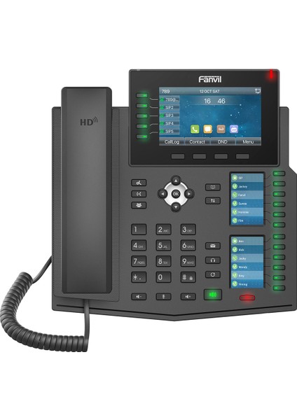 X6U Renkli Ekran IP Masaüstü Telefon (PoE/Gigabit)