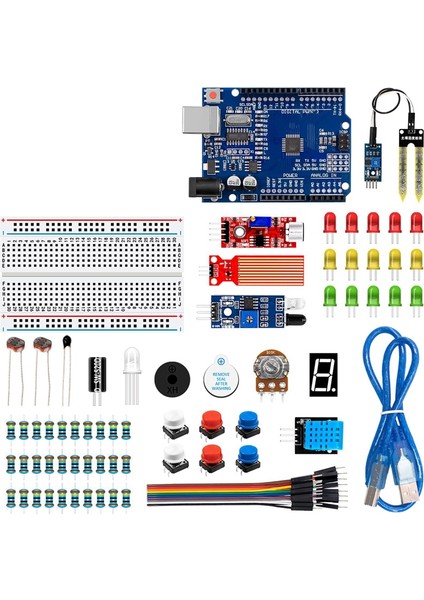 Arduino Uno R3 Dıy Kiti Kondansatör/köprü/breadboard Başlangıç Kiti Için (Yurt Dışından)