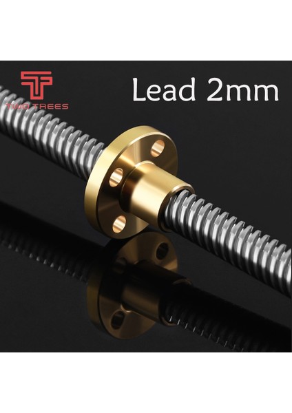 T8 Kurşun Vida Od 8mm Pitch 2mm Kurşun 8mm 150MM 200MM 250MM 300MM 330MM 350MM 400MM 500MM Pirinç Somun Reprap 3D Parçaları ile (Yurt Dışından) fiyatları