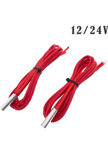 Mendel Isıtma Borusu Reprap 12 V 24 V 40 W Seramik Kartuş Isıtıcı Hotend J-Kafa 6*20MM 3D Parçaları 1 M 2 M 1 Adet Kırmızı (Yurt Dışından)