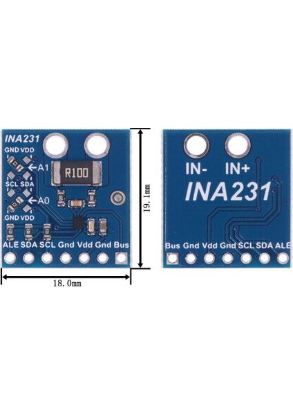 INA226 INA231 Gerilim Akım Güç Monitörü Alarm Fonksiyonu 36V Çift Yönlü I2C (Yurt Dışından)