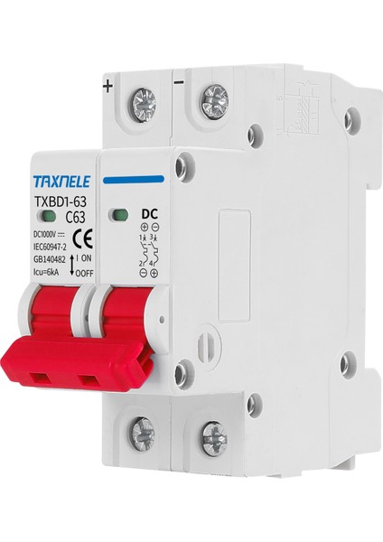 【ayak Koltuk】 2p Dc 1000V Güneş Mini Devre Kesici Pil Anahtarı 6A 10A 16A 20A 25A 32A 40A 50A 63A Dc Mcb Fotovoltaik Pv Sistemi Için (Yurt Dışından)