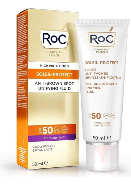Soleil-Protect Anti-Brown Spot Leke Karşıtı Güneş Bakım Kremi SPF50 50ML