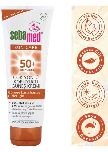 Sun Care Çok Yönlü Koruyucu Güneş Kremi SPF50 75 ml