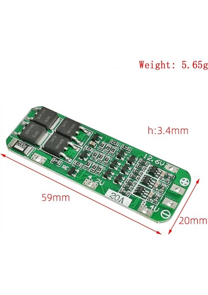3 S 20A Li-Ion Lityum Pil 18650 Şarj Cihazı Bms Koruma Levhası Matkap Motoru Için 12.6 V Lipo Hücre Modülü 64X20X3.4MM (Yurt Dışından) fiyatları