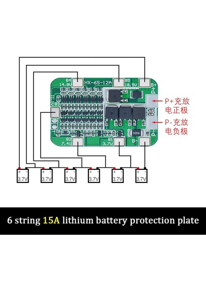 6s 15A/25A 24V 25.2V Bms Koruma Levhası 6 Paket 18650 Li-Ion Lityum Hücre Modülü Yeni Varış (Yurt Dışından)