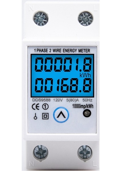 Din Raylı Tek Fazlı Enerji Ölçer Sıfırlama Sıfırlama Sıfır Gerilim Akım Tüketimi Sayacı Dijital Wattmetre AC230V (Yurt Dışından)