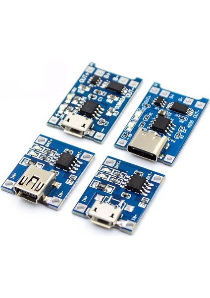 Mini Mikro Tip-C USB 5 V 1A 18650 TP4056 Lityum Pil Şarj Cihazı Modülü Korumalı Çift Fonksiyonlu Şarj Kartı 1A Li-Ion (Yurt Dışından)