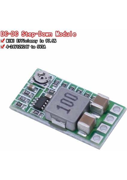 Ultra Küçük Boyutlu Dc-Dc Kademeli Güç Kaynağı Modülü 3A Buck Dönüştürücü Ayarlanabilir 1.8V 2.5V 3.3V 5V 9V 12V (Yurt Dışından)