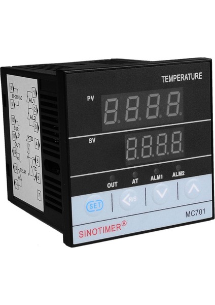 Sınotımer MC701 Dijital Pıd Sıcaklık Kontrol Cihazı Su Geçirmez K Tipi PT100 Sensör Giriş Rölesi Ssr Çıkışı (Yurt Dışından)
