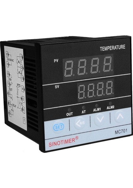 Sınotımer MC701 Dijital Pıd Sıcaklık Kontrol Cihazı Su Geçirmez K Tipi PT100 Sensör Giriş Rölesi Ssr Çıkışı (Yurt Dışından)