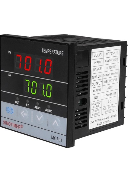 Sınotımer MC701 Dijital Pıd Sıcaklık Kontrol Cihazı Su Geçirmez K Tipi PT100 Sensör Giriş Rölesi Ssr Çıkışı (Yurt Dışından)