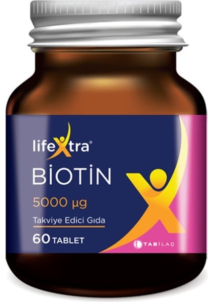 Tab Ilaç Lifextra Biotin 5000 Mg 60 Tablet