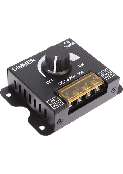 1 Adet DC12V-24V LED Dimmer 30A 360W Tek Renk Için Ayarlanabilir Şerit 5050/3528 (Yurt Dışından)