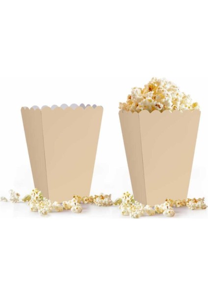Popcorn Ikram Kutusu (10 'lu ) - Düz Krem