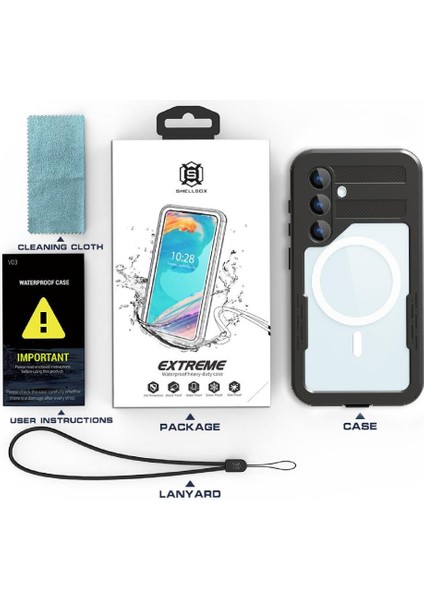 Samsung Galaxy S24 IP68 Su Geçirmez Tam 12FT Askeri Darbeye Dayanıklı (Yurt Dışından)