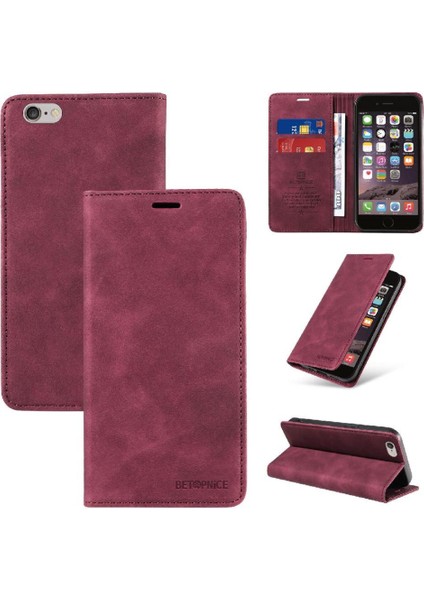 Iphone Se 2022/2020 Için Kılıf Folio Cüzdan Pu Deri Koruyucu Manyetik (Yurt Dışından)