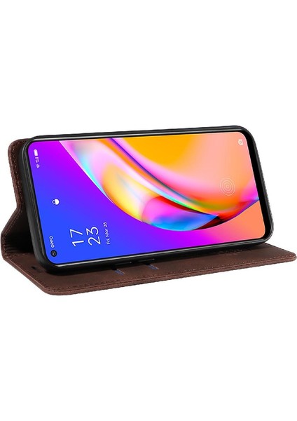 Oppo A95 5g Pu Deri Koruyucu Manyetik Folyo Cüzdan Için Kılıf (Yurt Dışından)