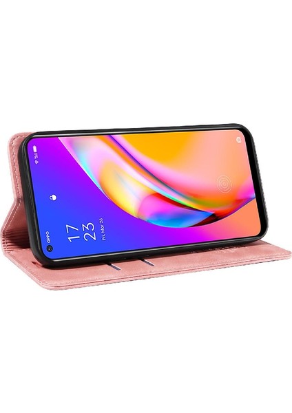 Oppo A95 5g Pu Deri Koruyucu Manyetik Folyo Cüzdan Için Kılıf (Yurt Dışından)