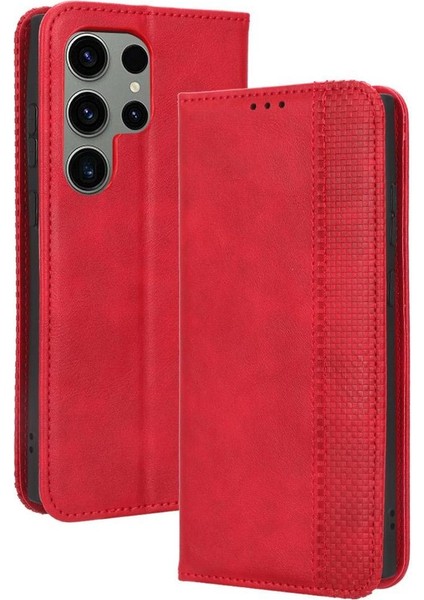 Samsung Galaxy S22 Ultra 5g Manyetik Kapatma Cüzdan Pu Deri Kılıf (Yurt Dışından)