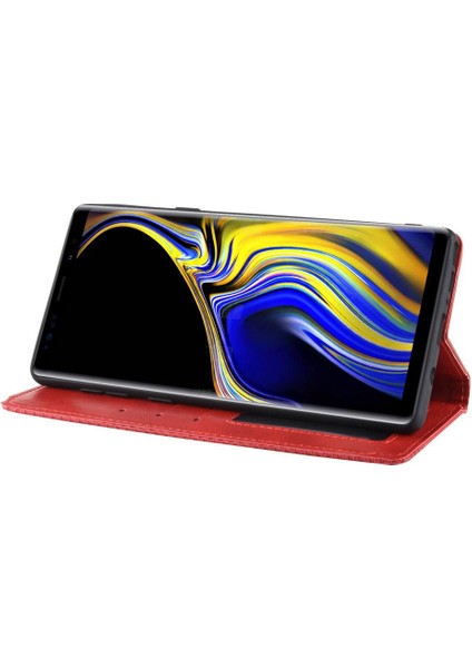 Samsung Galaxy Not 9 Için Kılıf Pu Deri Manyetik Kapatma Cüzdan (Yurt Dışından)