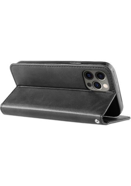 Iphone 15 Için Kılıf Pro Max Kart Ekleme Deri Folio Flip Case Tam (Yurt Dışından)