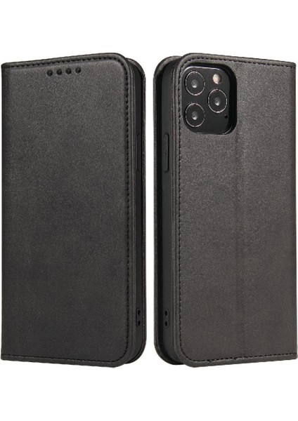 Iphone 14 Için Kılıf Artı Manyetik Karbon Fiber Deri Folio Flip Case Tam (Yurt Dışından)