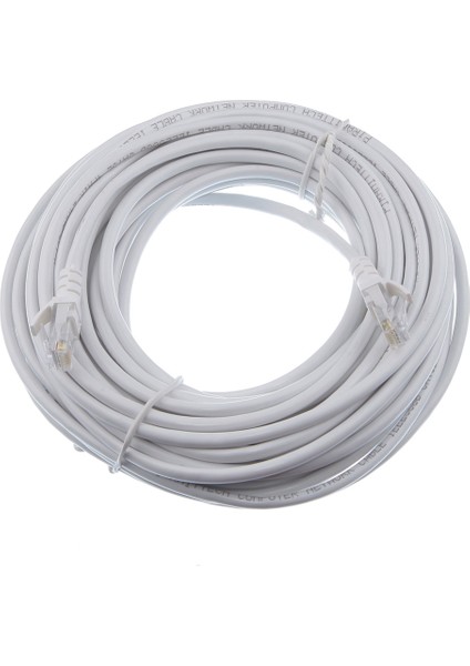 Cat5 Network Internet Ethernet Bilgisayar Kablosu RJ45 - RJ45 15 Metre Patch Kablo -