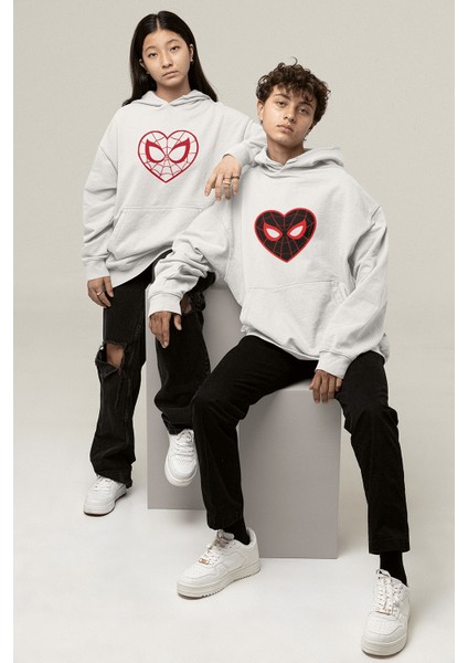 Siyah Kalp Spider Sevgili/çift/arkadaşlık/2'li Kapşonlu Sweatshirt Seti fiyatları