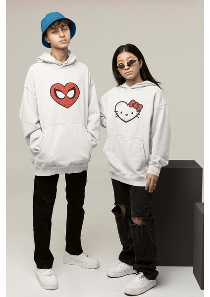 Kalp Hello Kitty Sevgili/çift/arkadaşlık/2'li Kapşonlu Sweatshirt Seti fiyatları