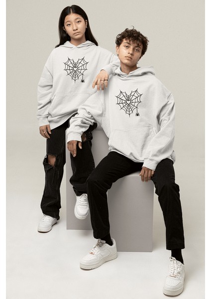 Kalp Ağ Logolu Sevgili/çift/arkadaşlık/2'li Kapşonlu Sweatshirt Seti