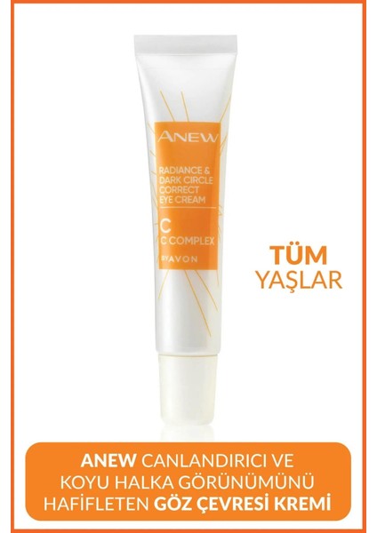 Anew Canlandırıcı ve Koyu Halka Görünümünü Hafifleten Göz Çevresi Bakım Kremi 15 Ml.