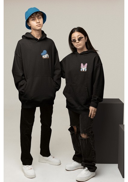 Donald Duck ve Daisy Duck Sevgili/çift/arkadaşlık 2'li Kapşonlu Sweatshirt Seti