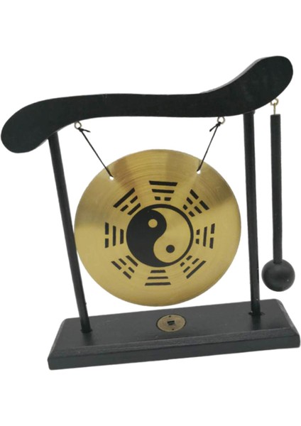 Gong Süs Standı ile Çin Bakır Gong Mini Rüzgar Çanları Pirinç Feng Shui (Yurt Dışından)