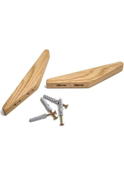 2 Adet Ahşap Elbise Askı Duvara Monte Ceket Şapka Eşarp Kanca Anahtar Depolama Raf Dropshipping | Robe Hooks (Yurt Dışından)