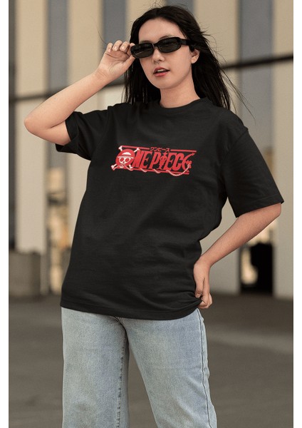 One Piece Red Logo Tişört