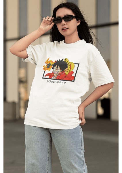One Piece Luffy Red Hawk Tişört modelleri