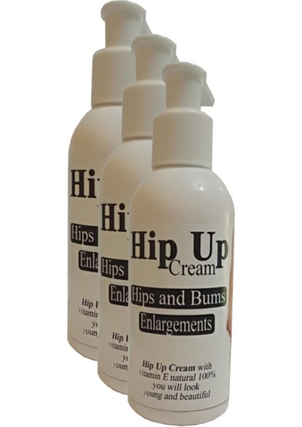 Hipup Kalça Kaldırma,popo Büyütme,sıkılaştırıcı,selülit Önleyici Vücut Kremi 120 ml 3 Adet