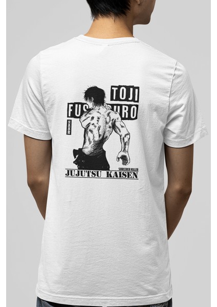 Jujutsu Kaisen Toji Ön Arka Baskılı Tişört
