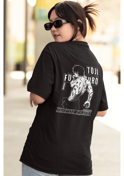 Jujutsu Kaisen Toji Ön Arka Baskılı Tişört
