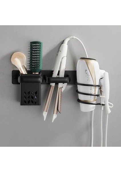 Duvara Monte Saç Kurutma Makinesi Tutucu Banyo Curling Demir Saç Düzleştirici Depolama Raf Saç Kurutma Makinesi Kuaförlük Aracı Depolama Raf (Yurt Dışından)